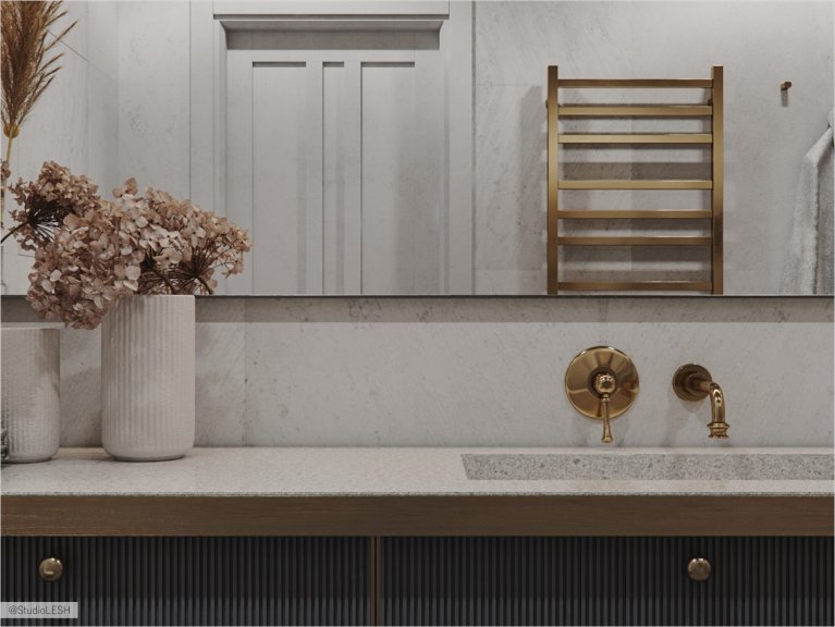 Натуральный камень в отделке ванной комнаты