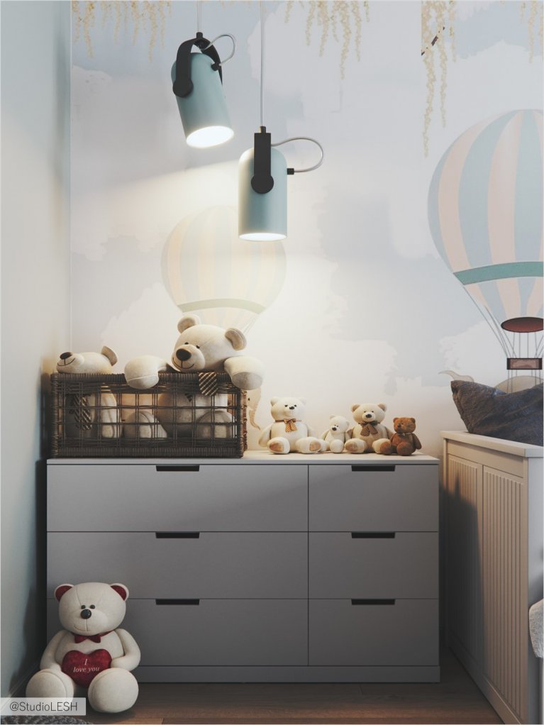 Комод для вещей с игрушками для ребенка