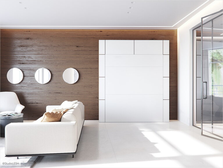 Гостиная-спальня со скрытой откидной кроватью