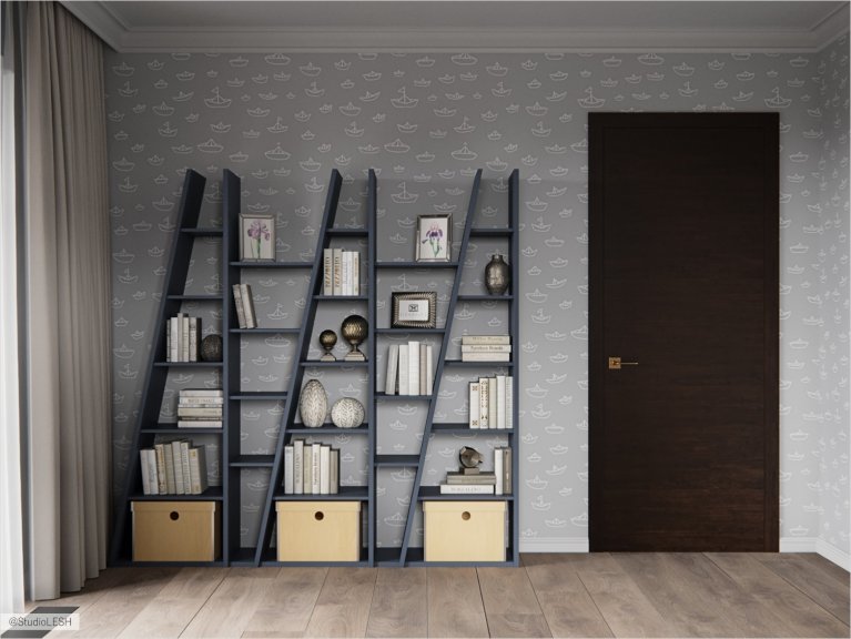 Modular wardrobe in the children's room