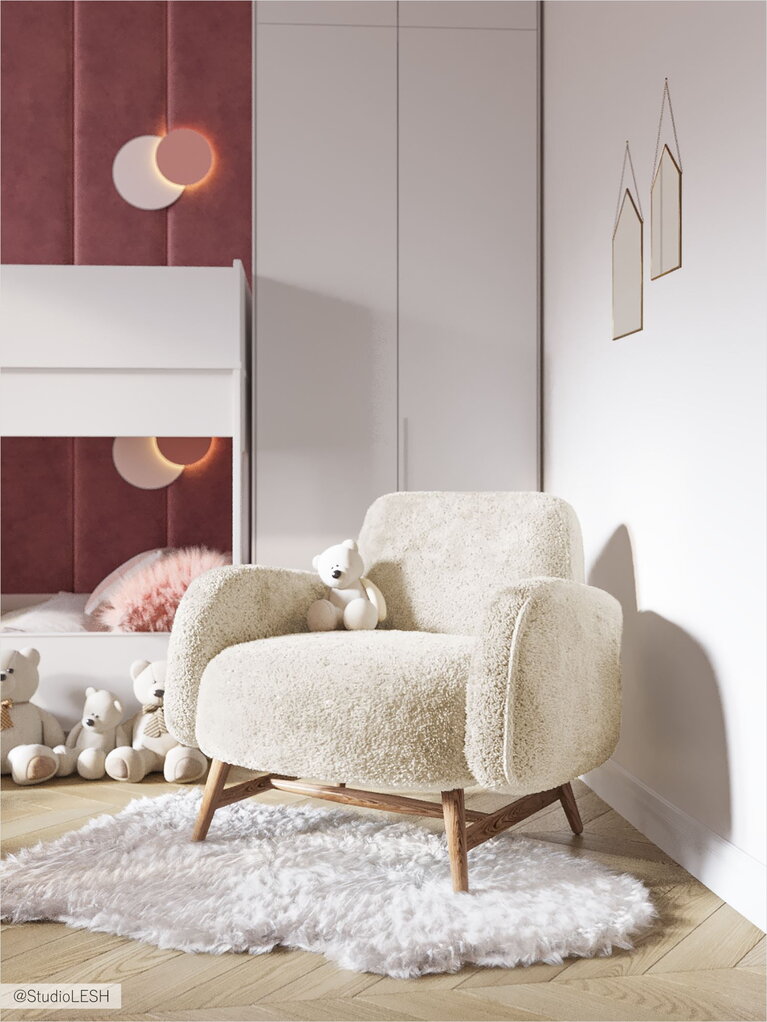 Мягкое кресло в детской комнате 