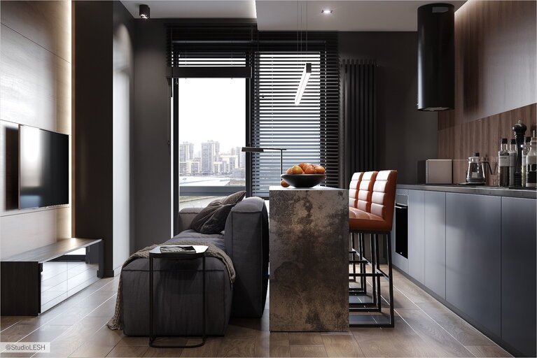 Евродвушка с видом на залив 