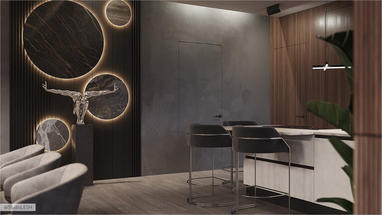 Как оформить стену на кухне возле стола 