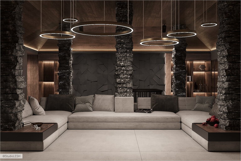 Дизайн гостиной в современном стиле 