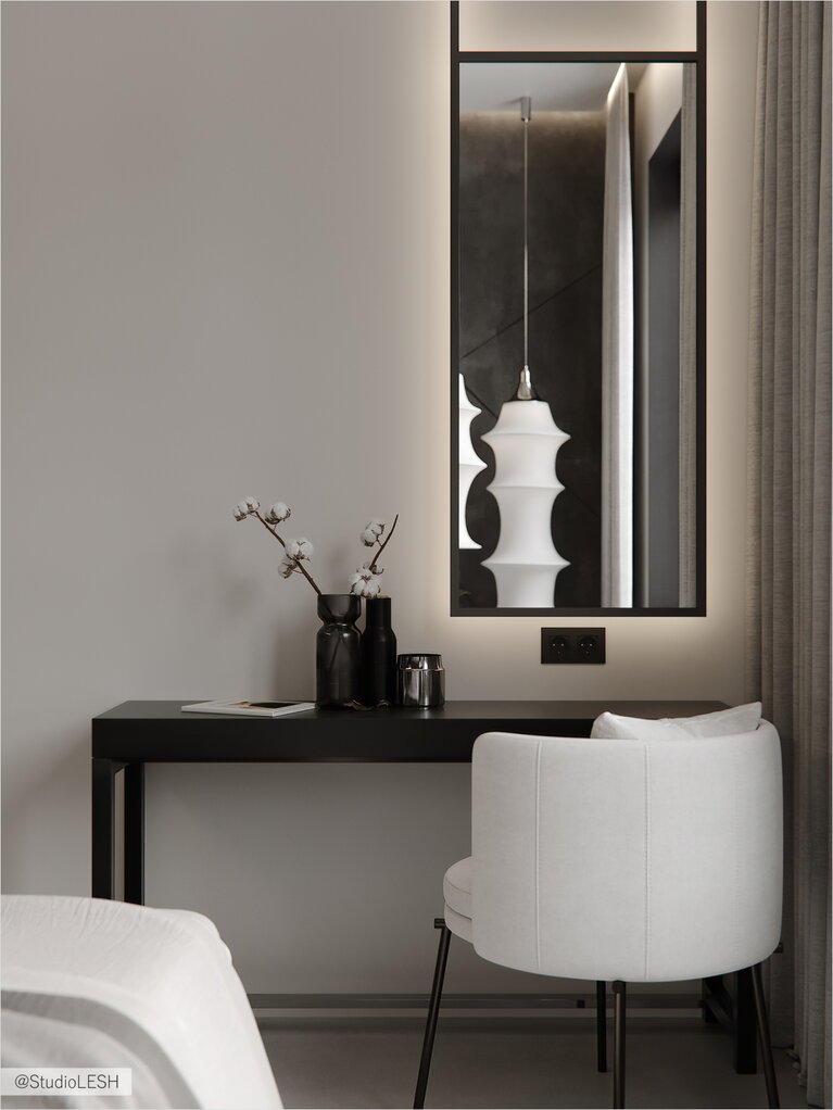 Стол для мейкапа в спальне 