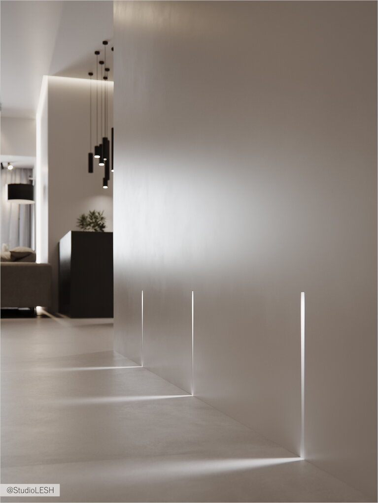 Скрытые настенные светильники для ночной подсветки 