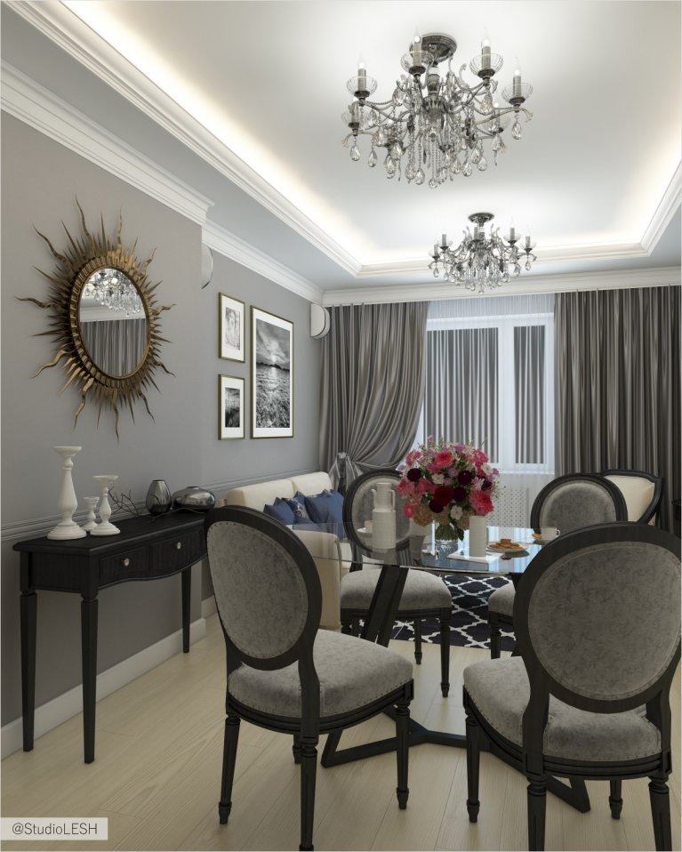 Дизайн проект гостиной комнаты в интерьере