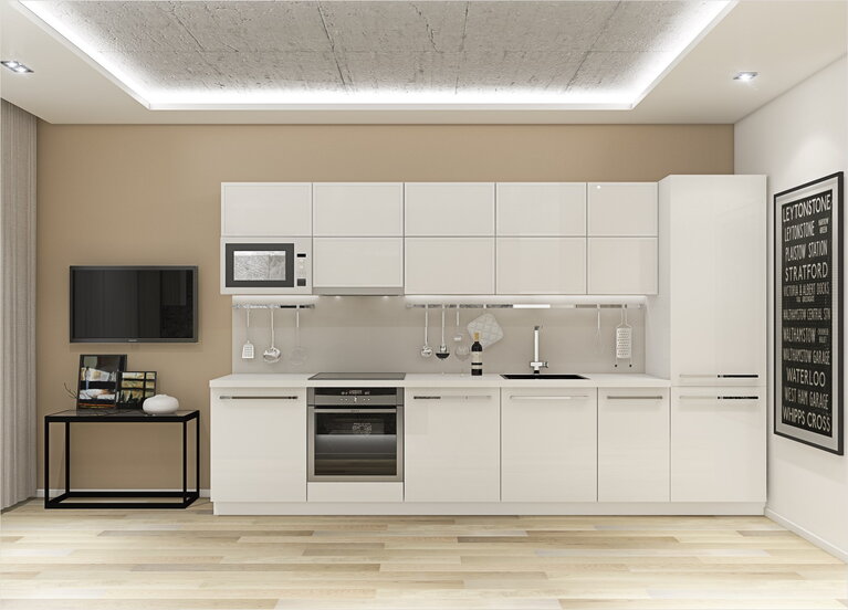 Кухонная мебель в однокомнатной квартире 