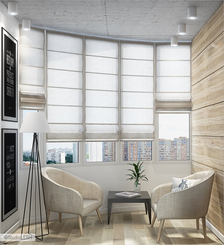 Использование балкона в однокомнатной квартире 