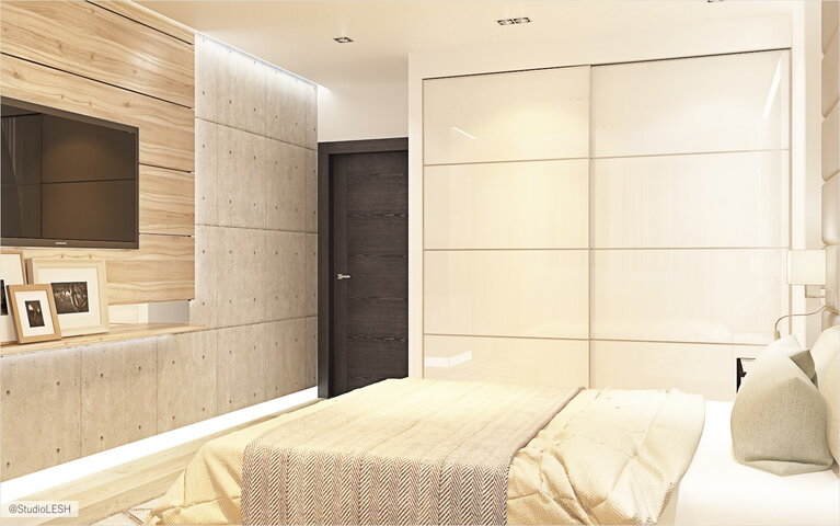 Интерьер спальни в небольшой квартире 