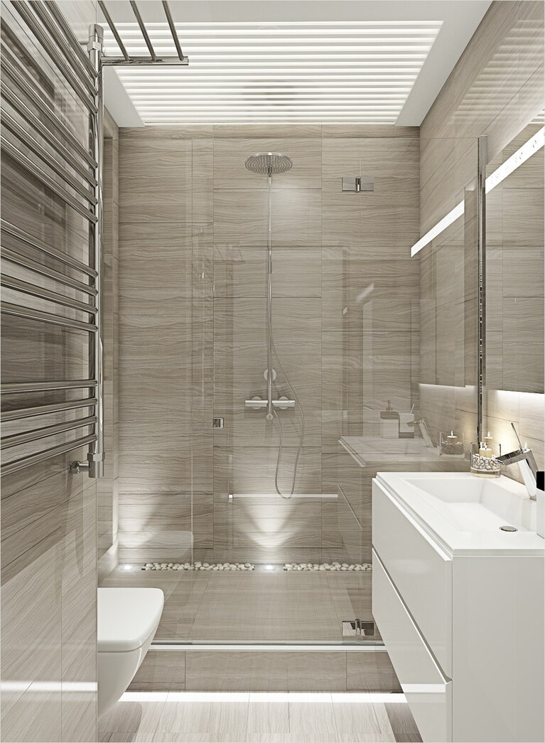 Дизайн интерьера ванной комнаты