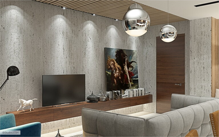 Дизайн интерьера, тумба под тв 