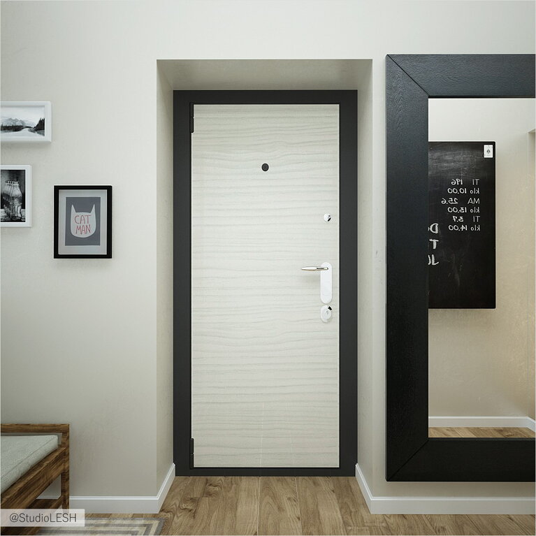 Дизайн интерьера входной двери в загородном доме 