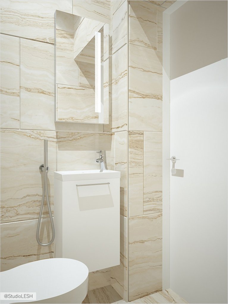 Небольшая раковина в туалете 