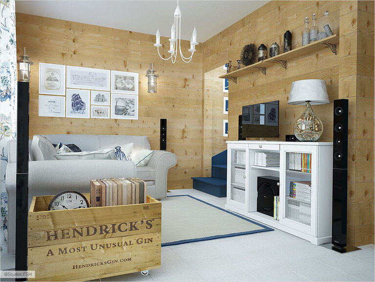 Дизайн проект деревянного загородного дома 