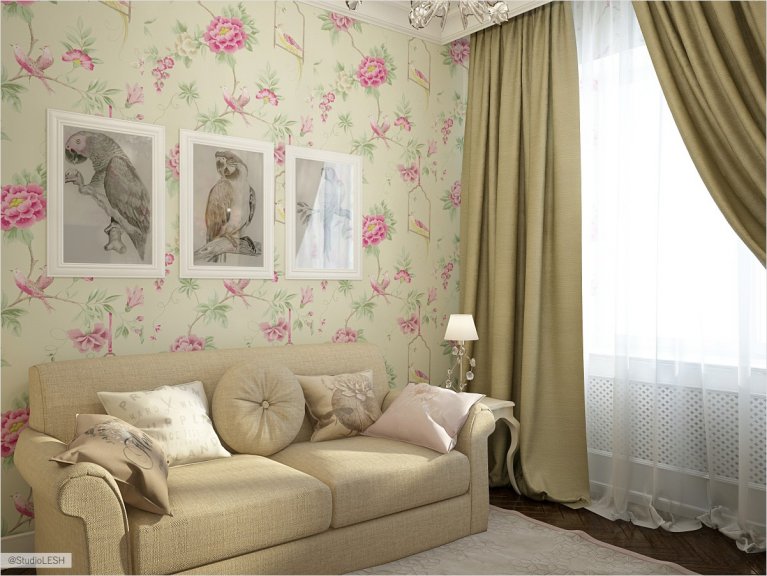 Дизайн проект комнаты для гостей 