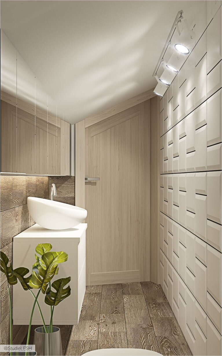 Маленький санузел на чердаке 