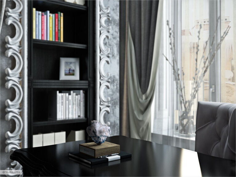 Кабинет, рабочий стол и книги