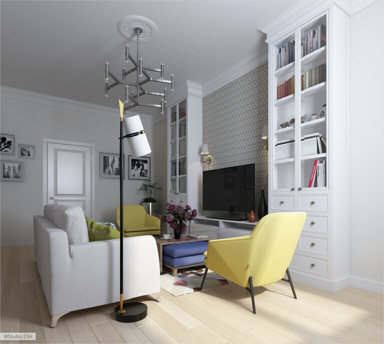 Интерьер гостиной комнаты 