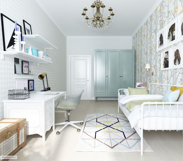 Дизайн интерьера детской комнаты 