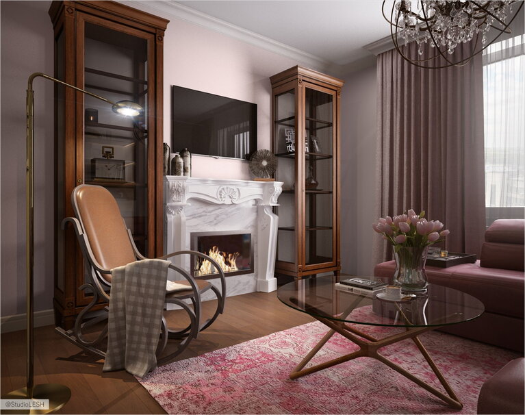 Интерьер гостиной в классическом стиле