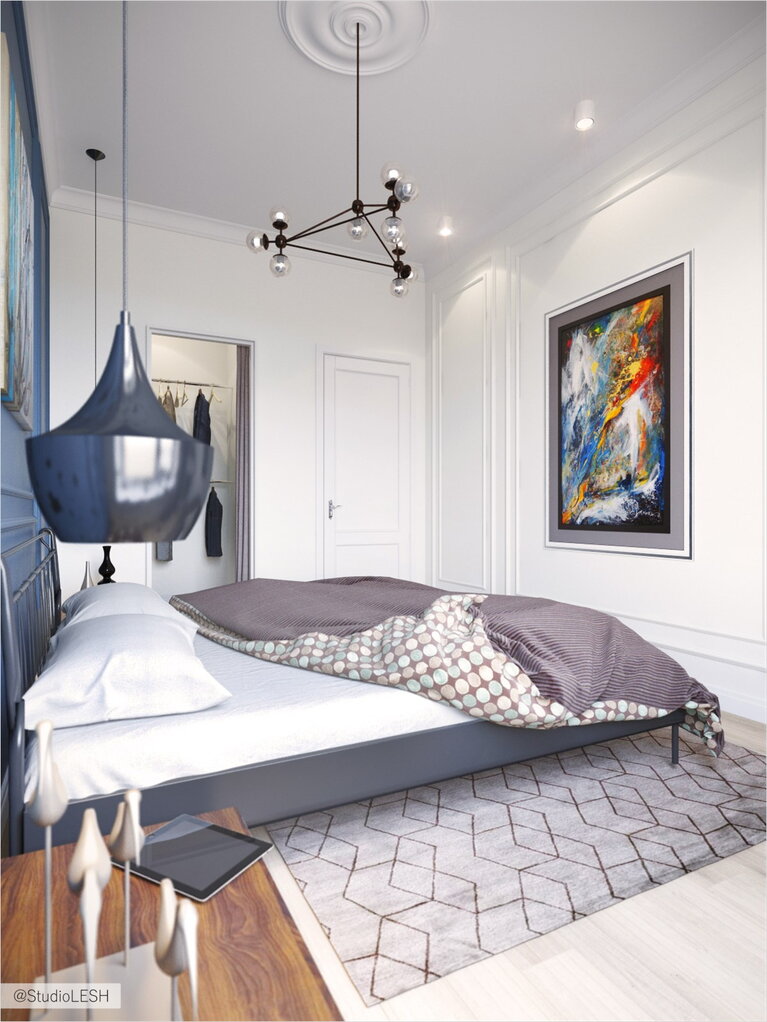 светлый дизайн спальни