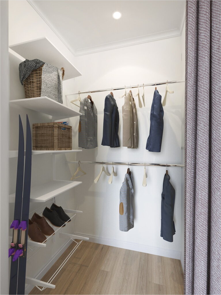 полки в гардеробной