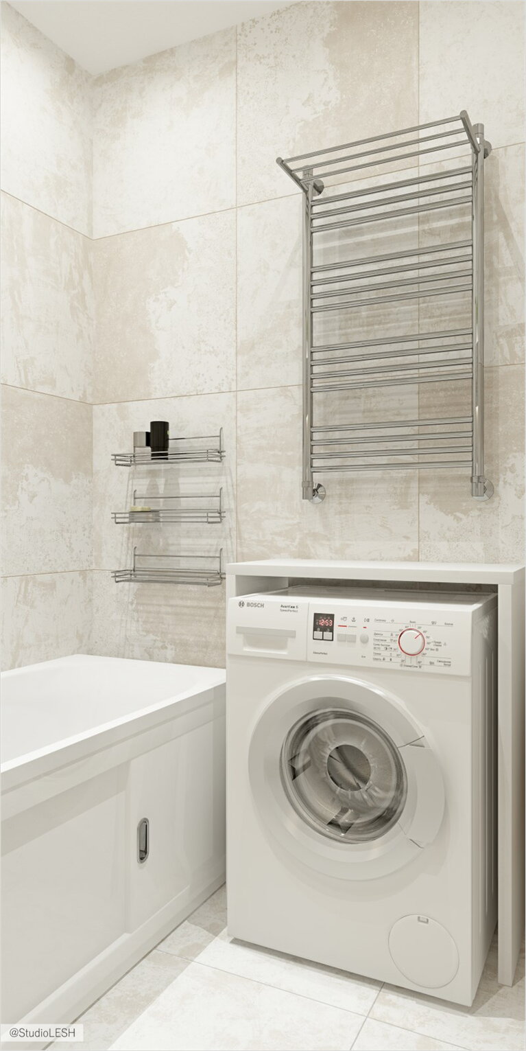 стиральная машинка в ванной