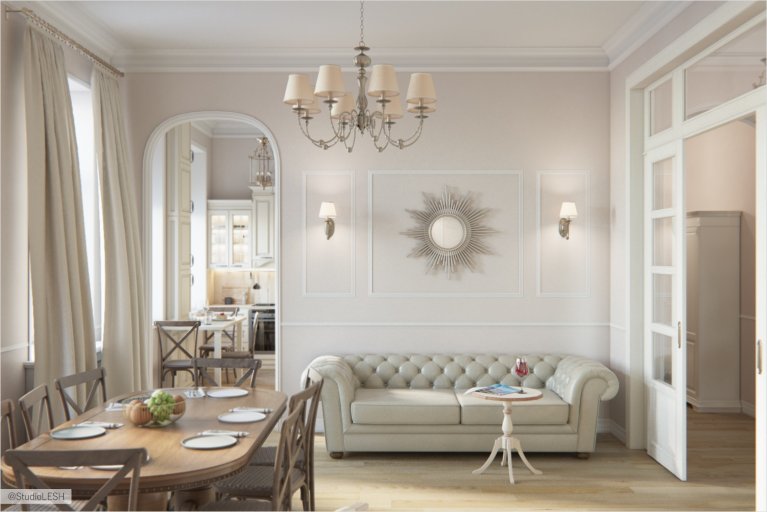 Столовая диван на каретной стяжке