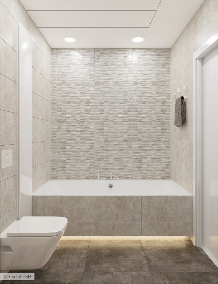 Ванная каменная стенка