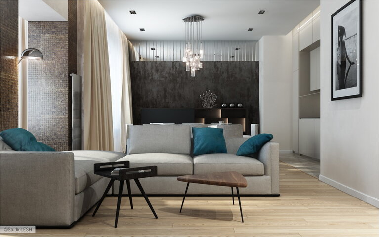 Прихожая в стиле контемпорари