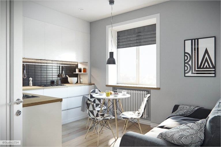 Светлая кухня в скандинавском стиле