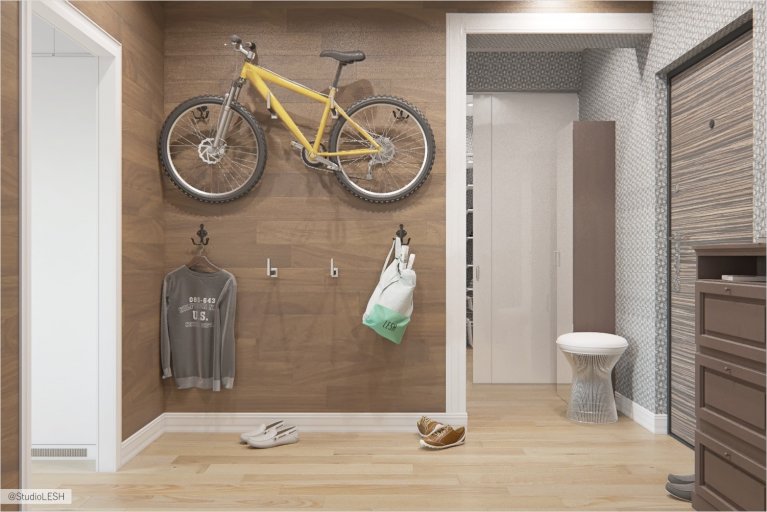 Стенка из ламината в прихожей