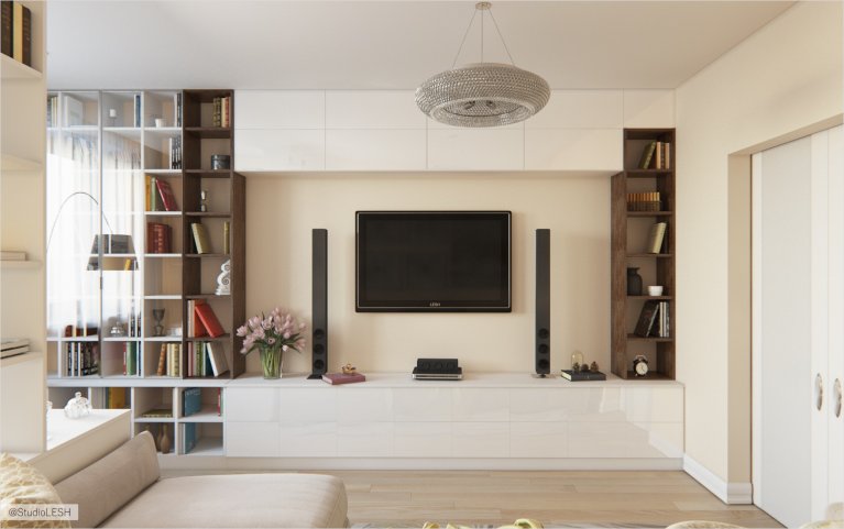 Гостиная большой телевизор