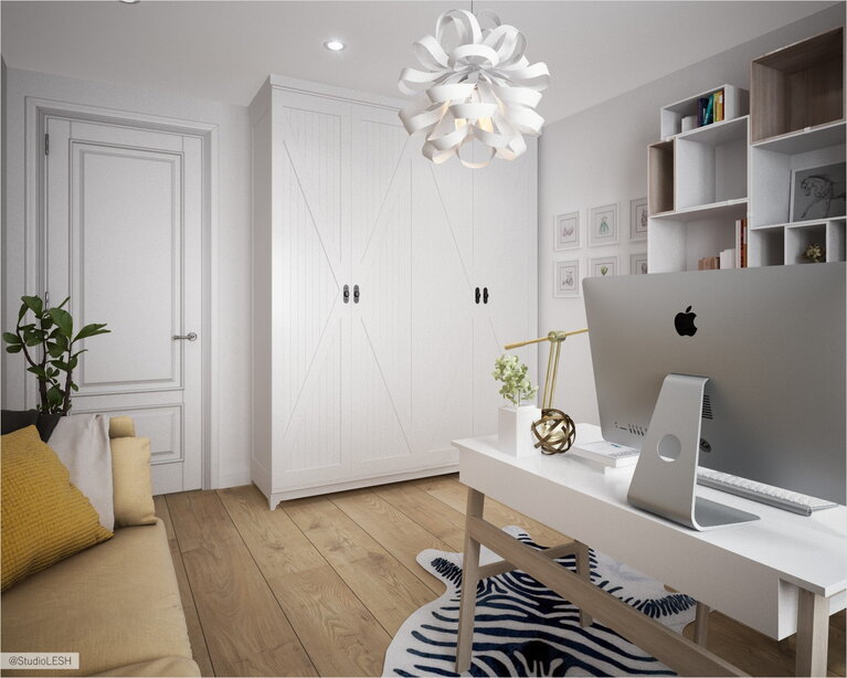 Кабинет для хозяйки в стиле лофт