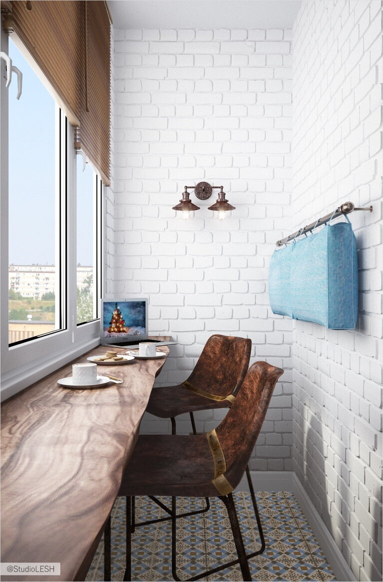 Барная стойка на балконе