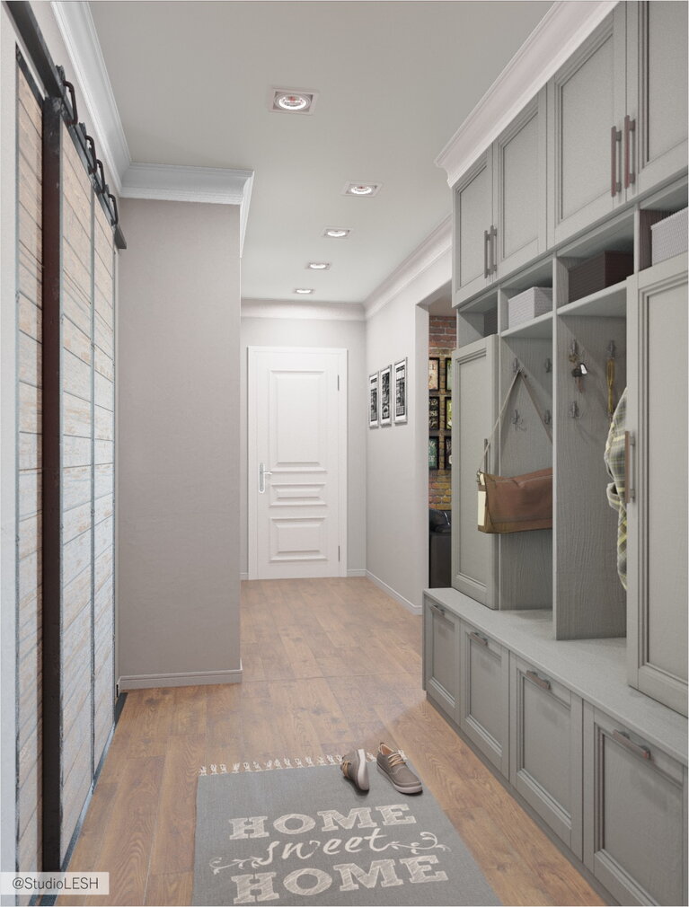 Прихожая в стиле лофт