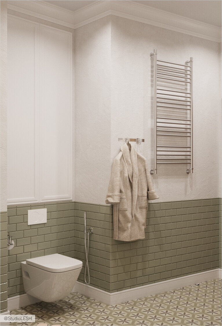 Главный санузел подвесной унитаз