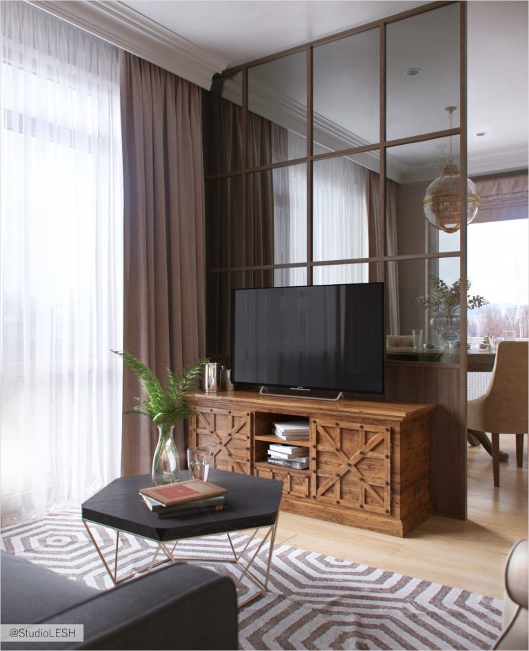 Гостиная декоративная перегородка