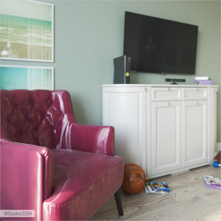 Яркий акцент в детской комнате