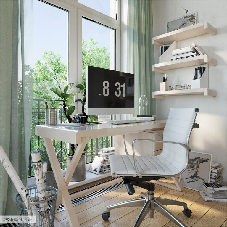 Рабочее место в современном стиле