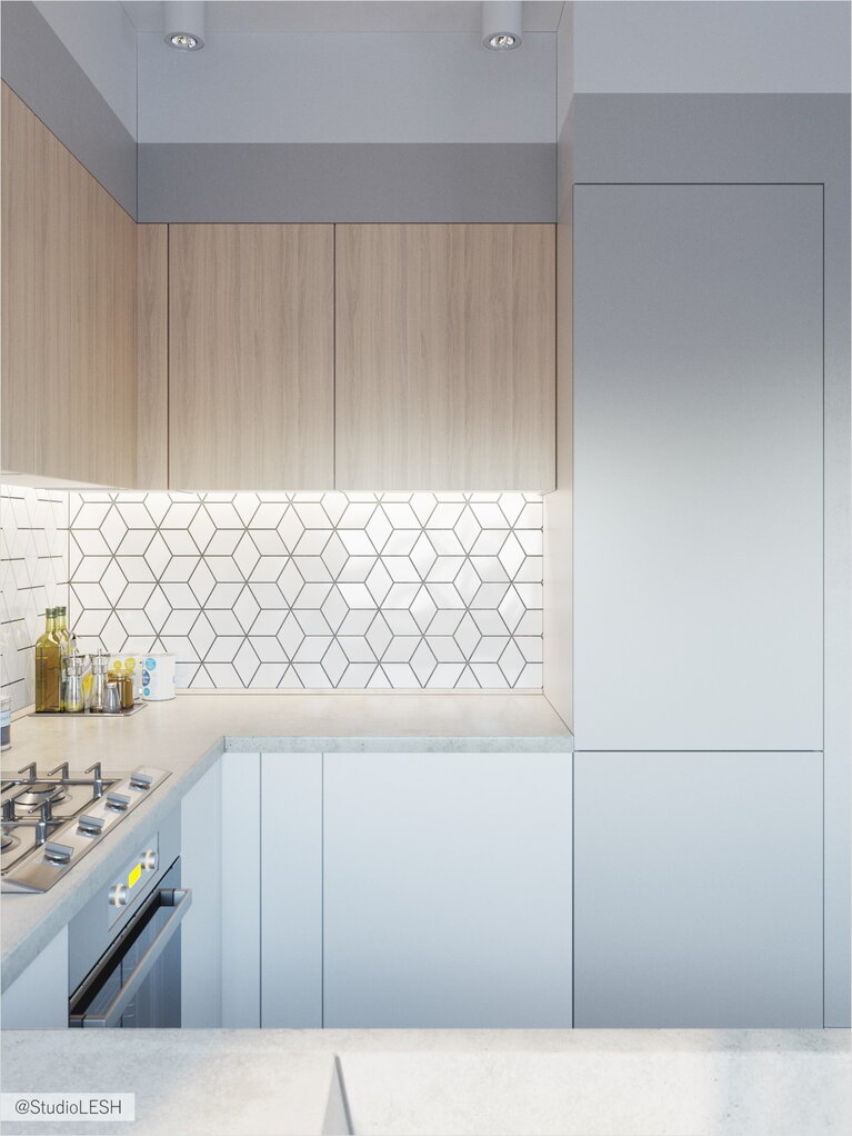 Светлые фасады на кухне