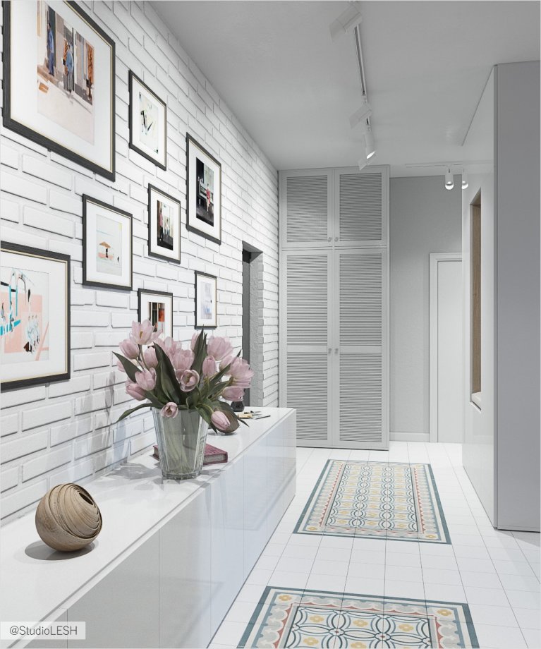 Коридор в стиле лофт