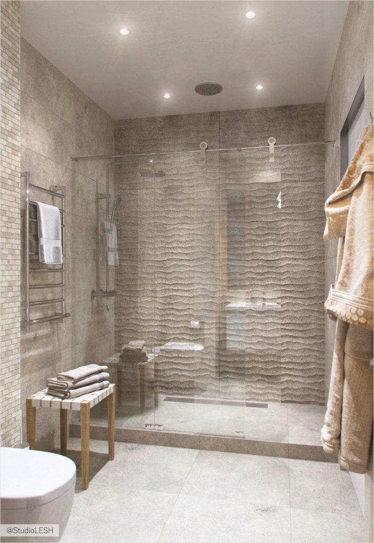 Ванная комната в бежевых тонах