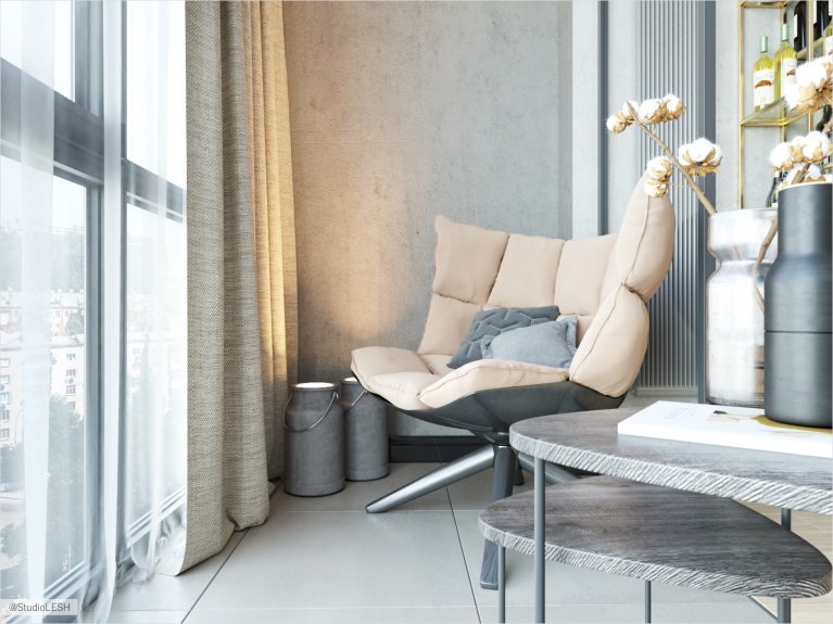 Светлый балкон в ЖК Жемчужный фрегат