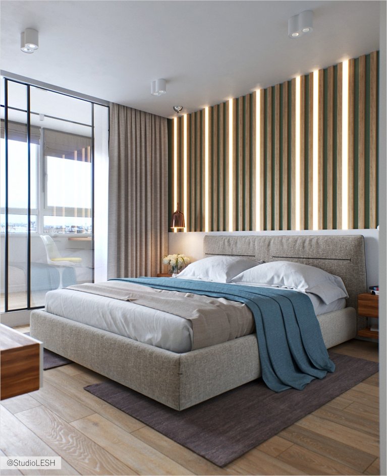 Стильная спальня от дизайн-студии