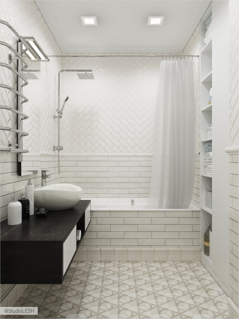 Белая ванная комната