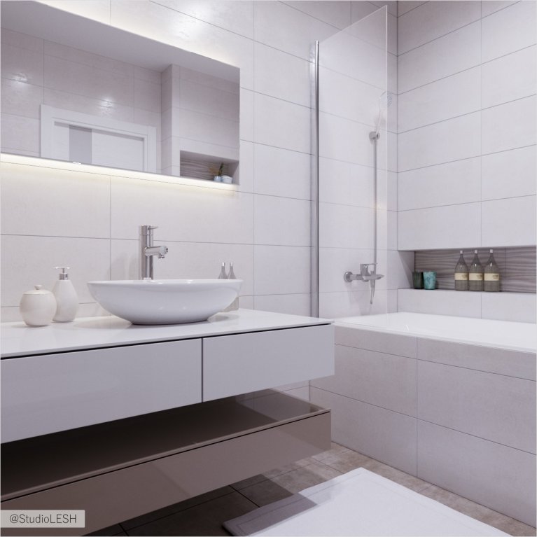 Белая ванная комната