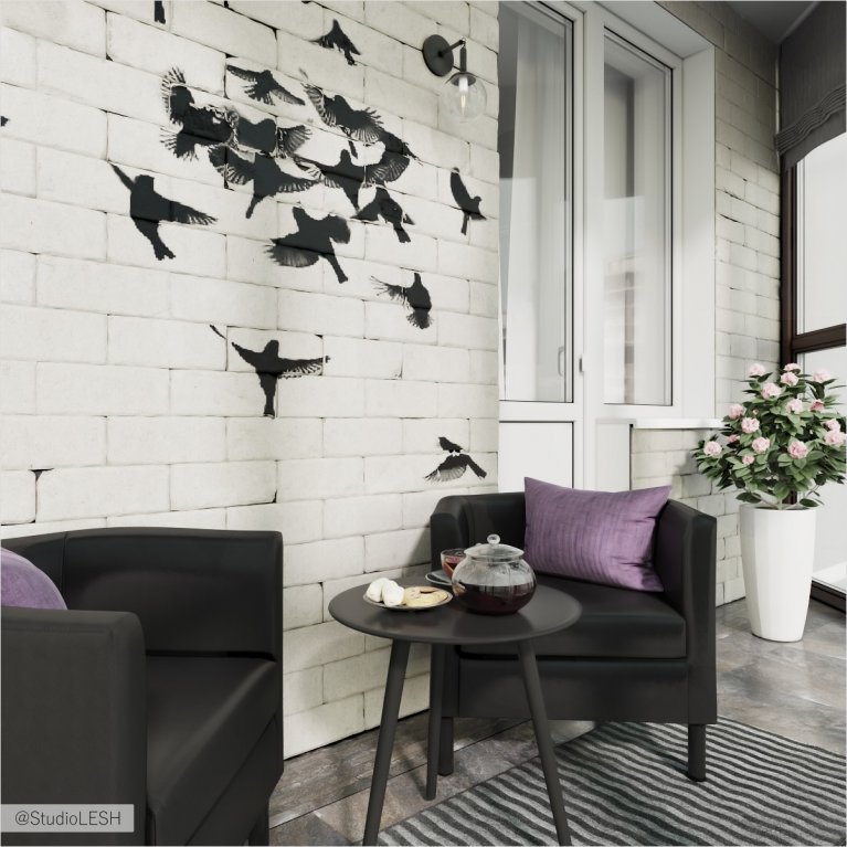 Роспись на стенах птицы