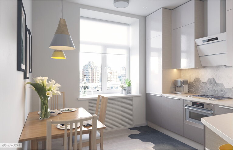 Кухня в кофейных тонах